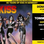 50 Jahre KISS in Deutschland:Offizielle Fan-Feier mit KISS-Leadgitarrist Tommy Thayer 50_years_of_kiss_in_germany_plakat